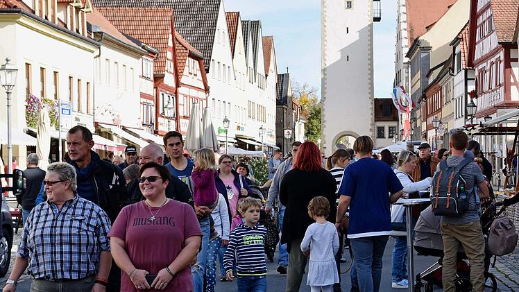 Viele Besucher kamen am Kirchweihsonntag nach Haßfurt.