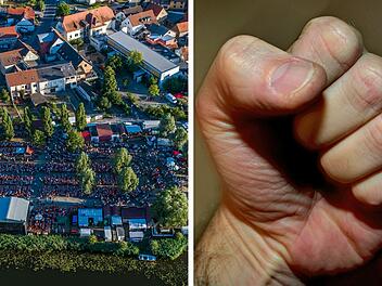 Schl&auml;ge auf Weinfest