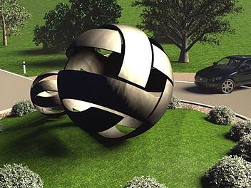 Der "Flechtknoten", der schon das Logo der Stadt Lichtenfels ziert, könnte an einem Verkehrskreisel im Mittelpunkt stehen. Grafik: Projektbüro Greenpillow