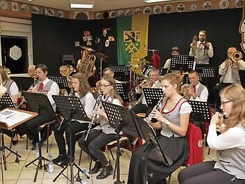 Das Orchester des Musikvereins mit Dirigentin Katja Sperber Foto: Mathias Erlwein
