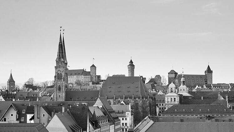 Schwarz-Weiß-Bild von Nürnberg