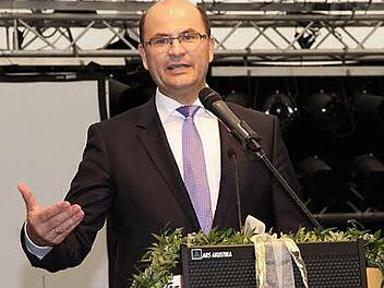 Staatssekretär Albert Füracker während seiner Rede  Foto: Mathias Erlwein