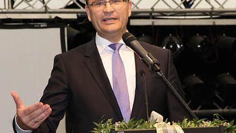 Staatssekretär Albert Füracker während seiner Rede  Foto: Mathias Erlwein