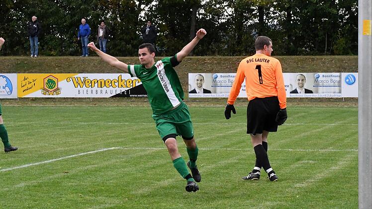 Schönderlinger Torjubel in Lauter. Foto: Hopf