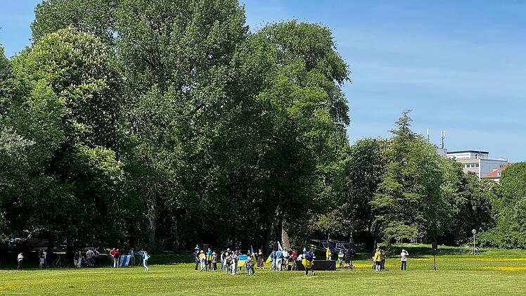 Prorussische Demonstration in Nürnberg