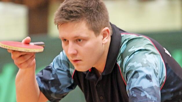 Tobias Liebergesell war im Spiel des TTC Wohlbach gegen TuS Schnaittenbach voll konzentriert und lie&szlig; absolut nichts anbrennen. Foto: Horst Marr