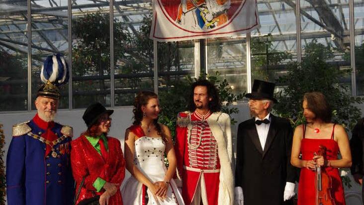 Majestäten im Palmenhaus.