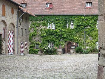 Wie sieht die Zukunft des Schloss Saaleck aus? Die Frage, die Stadt-Bewohner und Besucher häufig stellen, interessierte auch in Obereschenbach. Nach Einschätzung des Bürgermeisters "fließen hier Millionen Euro", sollen Gastronomie und Hotellerie w...