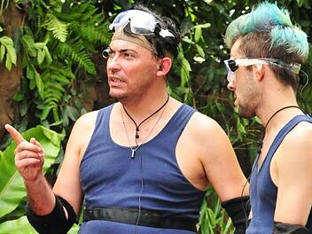 In der 13. Folge von "Ich bin ein Star - Holt mich hier raus!" mussten Matthias und Daniele in die Dschungelprüfung "Trauma-Tunnel". Foto: MG RTL D