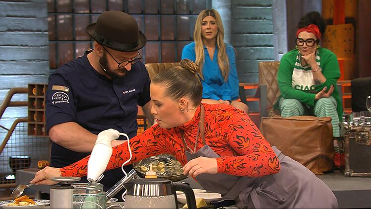 Jasna Fritzi Bauer und Urs Auchter holten mit "Quarkpizokel, Eierschw&auml;mmli und Aprikosen" f&uuml;r die Schweiz den Ausgleich.