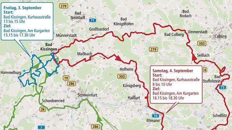 Auf drei Runden sind die etwa 110 Teams  am Wochenende vom  3. bis 5. September 2021 unterweges.