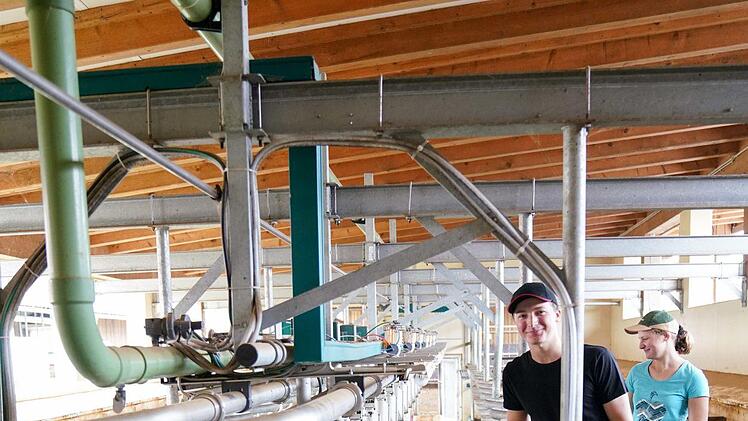 Im modernen Melkstand kann der Landwirt den Gesundheitszustand der Tiere kontrollieren. Foto: Adriane Lochner