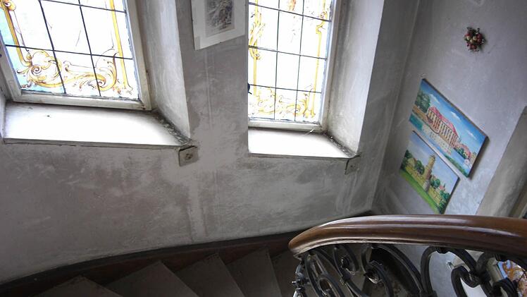Blick ins Treppenhaus der Villa vor der Sanierung... Foto: Stadt Bamberg