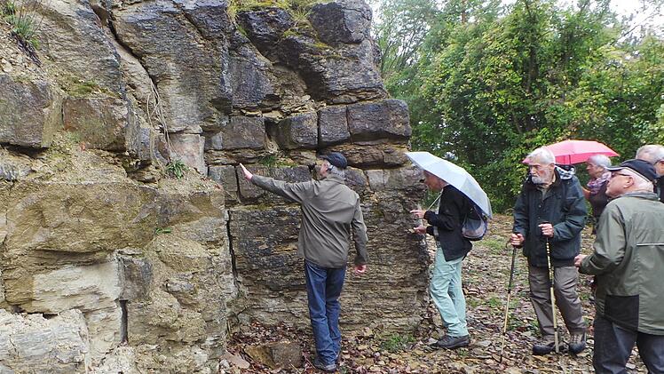Michael Henz erklärt den Aufschluss am Haarberg. Foto: Doris Bauer