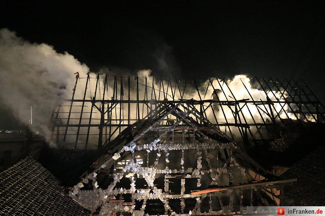 Scheunenbrand in Reundorf bei Lichtenfels