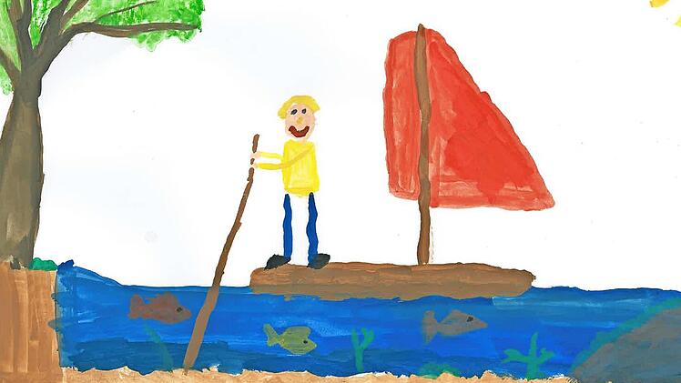 Dieses Bild hat Johannes anlässlich der Kinder-Künstler-Malaktion gestaltet.