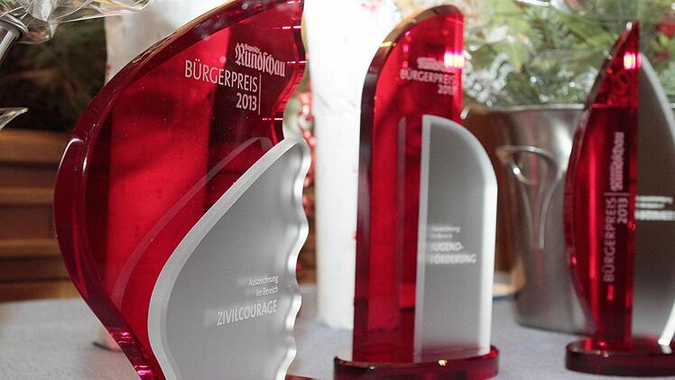 Die Bayerische Rundschau verleiht den B&uuml;rgerpreis seit 2012 in den Kategorien Soziales Engagement, Jugendf&ouml;rderung und Zivilcourage. Foto: N&uuml;tzel