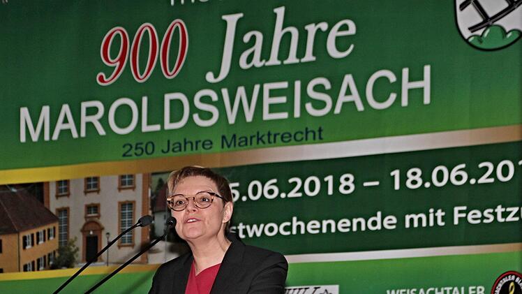 MdB Sabine Dittmar blickte in ihrem Grußwort beim Jahresempfang der Marktgemeinde Maroldsweisach auf dessen Geschichte zurück.Helmut Will