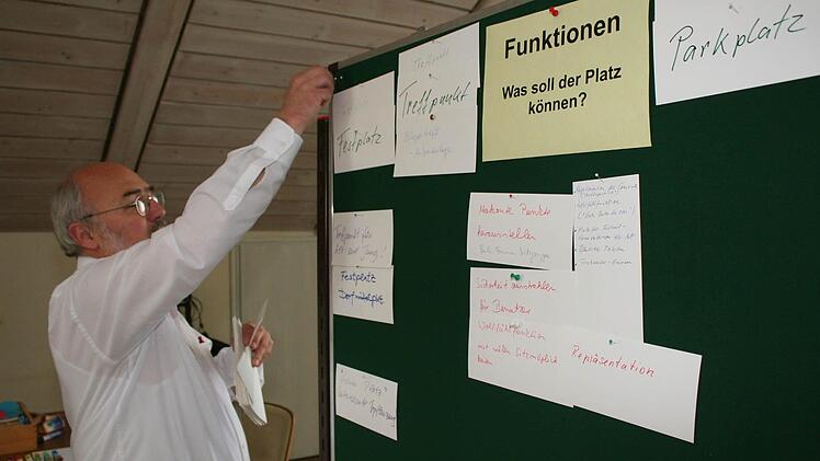 Städteplaner Matthias Rühl sammelt die Vorschläge der Bürger