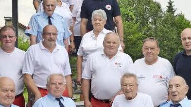 Ein Teil der aktuellen Mannschaft der Rot-Kreuz-Bereitschaft