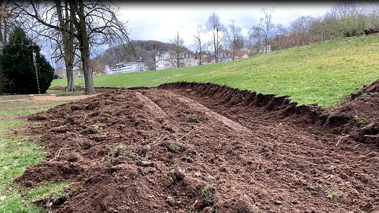 Der Radweg zwischen Schweizerhaussteg und Hallenbad wird künftig um den Biergarten herum, anstatt durch ihn durch führen. Foto: Thomas Malz