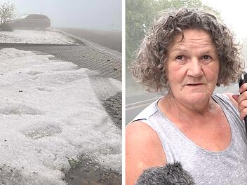 Schneeweiße Flächen im Kreis Ansbach nach Unwetter: "So noch nie erlebt"