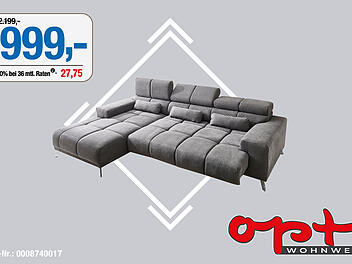 Opti-Wohnwelt bietet 40% Rabatt** auf alle Polstermöbel!