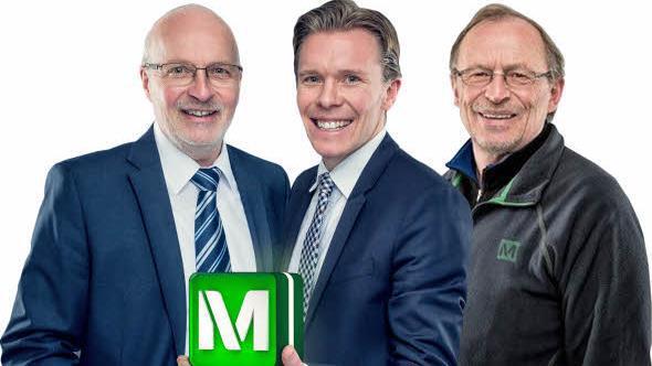 Das Geschäftsführer-Trio der Spedition Murrmann im 185. Jahr der Unternehmensgeschichte: Bernhard Murrmann, Gerhard Souza Murrmann und Horst Kneitz. Foto: Murrmann/Grafik BR
