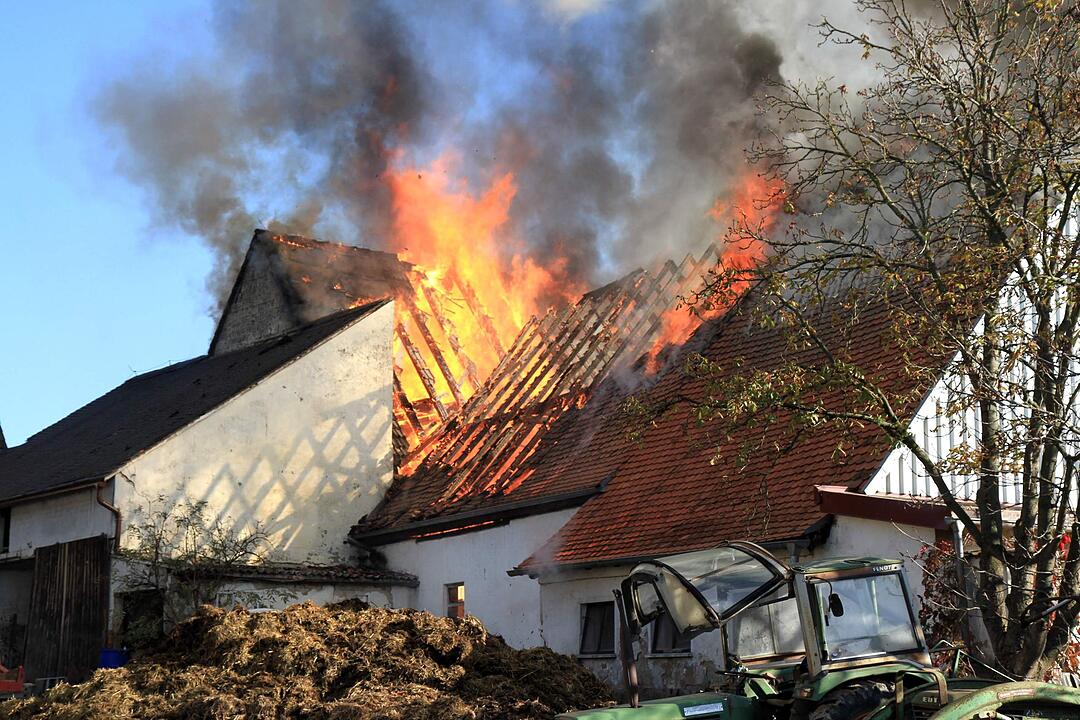 Brand in Schweinestall in Herzogenaurach