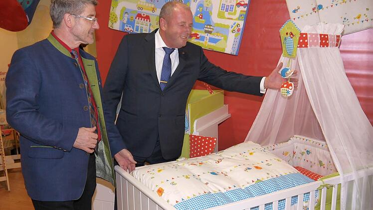 Am Stand der Firma "Roba" Baumann.