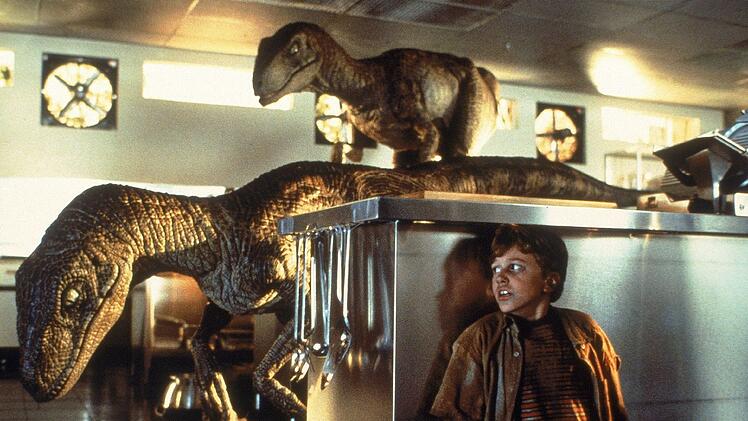 Tim (Joseph Mazello) muss sich vor den gef&auml;hrlichen Dinosauriern verstecken.
