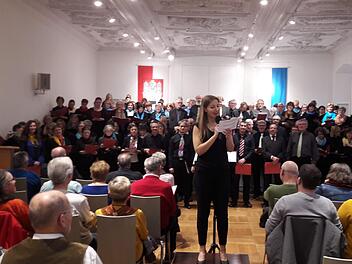 Eindrucksvoll: Die Sängerschulung der Sängergruppe im Landkreis  fand ihren Abschluss in der Alten Aula. Foto: Hartmut Hessel