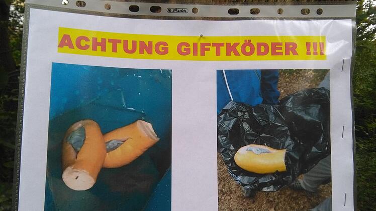 Blaue längliche Giftköder beunruhigen seit zwei Wochen  die Hundebesitzer rund um den Kellerwald. Die Polizei ermittelt.  Foto:privat