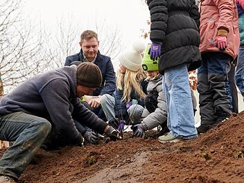 Bamberg: Schulklassen pflanzen Wildgeh&ouml;lze im Heidelsteig-Park