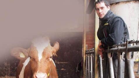 Johannes Jugenheimer aus Heldritt in seinem Milchviehstall Foto: Stefanie Karl