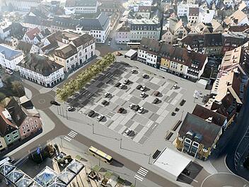 So soll sich der Kulmbacher Zentralparkplatz künftig präsentieren. Visualisierung: Stadt Kulmbach