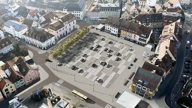 So soll sich der Kulmbacher Zentralparkplatz künftig präsentieren. Visualisierung: Stadt Kulmbach