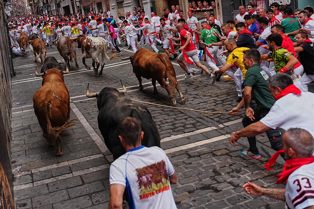Fiesta San-Fermin in Pamplona - Stierhatz