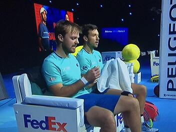 Weil das rechte Knie von Andreas Mies (rechts) dem Kölner immer noch Probleme bereitet, ist der Start der French-Open-Sieger bei den Australien Open  unmöglich. Der Witzmannsberger Kevin Krawietz (im Vordergrund) wird deshalb mit Yannik Hanfmann spielen.