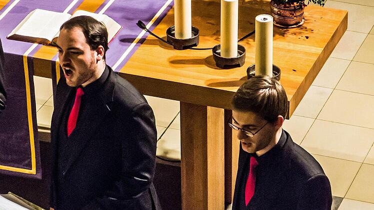 Ehemalige Thomaner begeistern die Coburger "Musikfreunde": Das "Ensemble Nobiles" gastierte in der Heilig-Kreuz-Kirche. Foto: Jochen Berger