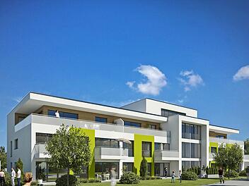 In nächster Zeit könnte das Grundstück der Zimmerei Amschler so aussehen: Die geplante neue Wohnanlage in Redwitz.  Repro: Architekturbüro