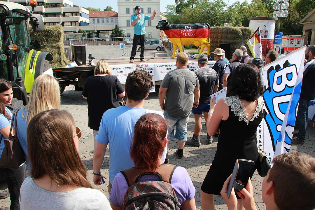 Bad Kissingen: Protest der Milchbauern