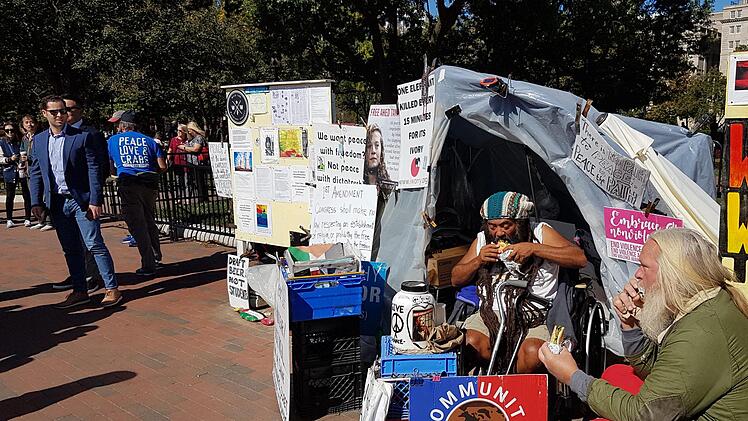Sie sind vor dem Weißen Haus in Streik getreten.Günther Geiling