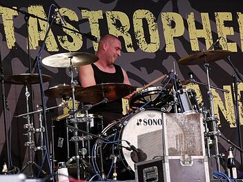 Katastrophen Kommando aus Coburg heizten bei Rock im Bad ein.Foto: Manja von Nida