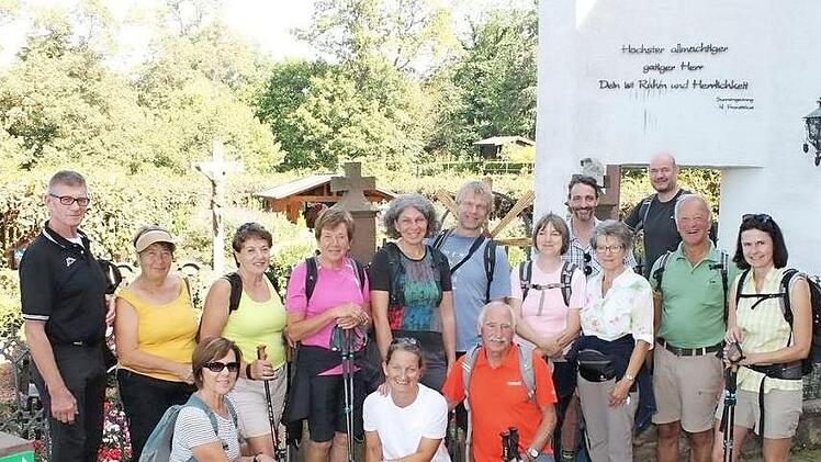 Drei Tage wanderte war eine Gruppe des Rhönklub Zweigvereins Burkardroth am Untermain .  Foto: Heidrun Zink
