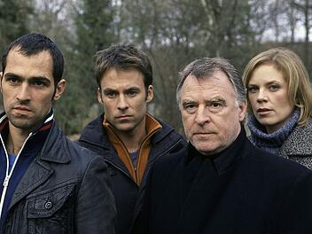 Das Team der "SOKO Leipzig" in seiner urspr&uuml;nglichen Besetzung: Miguel Alvarez (Gabriel Merz, von links), Jan Maybach (Marco Girnth), Hajo Trautzschke (Andreas Schmidt-Schaller) und Ina Zimmermann (Melanie Marschke).