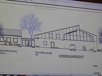 Die neue Halle wird direkt an das frühere Schulgebäude angeschlossen, in dessen Mitteltrakt ein Mehrgenerationenhaus entsteht. Foto: Evi Seeger