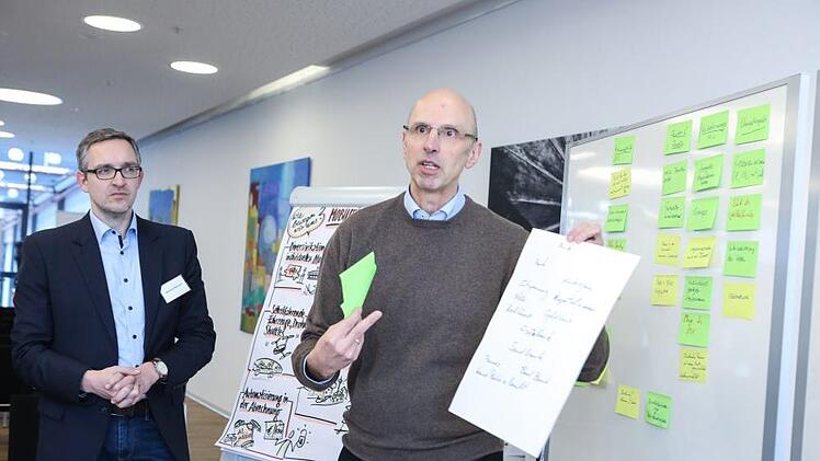 Denkwerkstatt "Bamberg 2050": Blick auf den Workshop "Wie bewegen wir uns?". Foto: Barbara Herbst