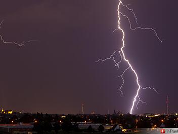 Unwetter ziehen über Franken