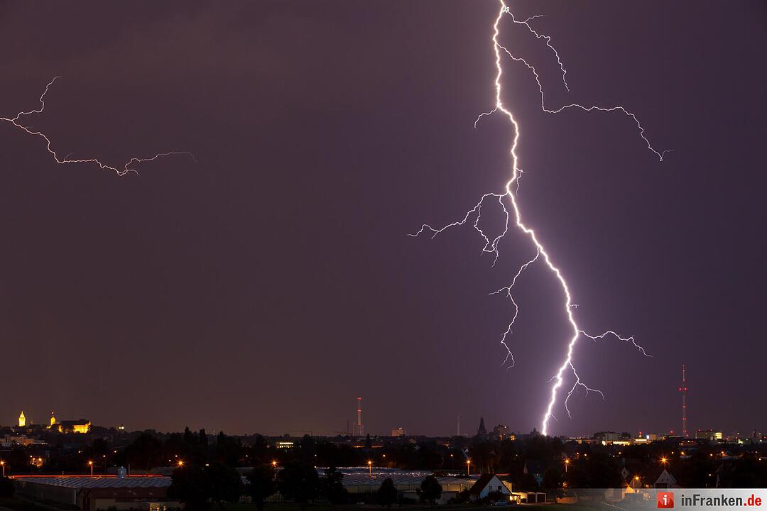 Unwetter ziehen über Nürnberg